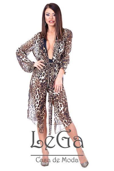 Cardigan Midi Animal Print